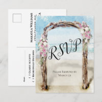 Driftwood Beach Arbour mit Rose Wedding RSVP
