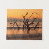 Driftwood Beach auf Sunrise Jekyll Island Georgia Wandteppich (Vorderseite (Horizontal))