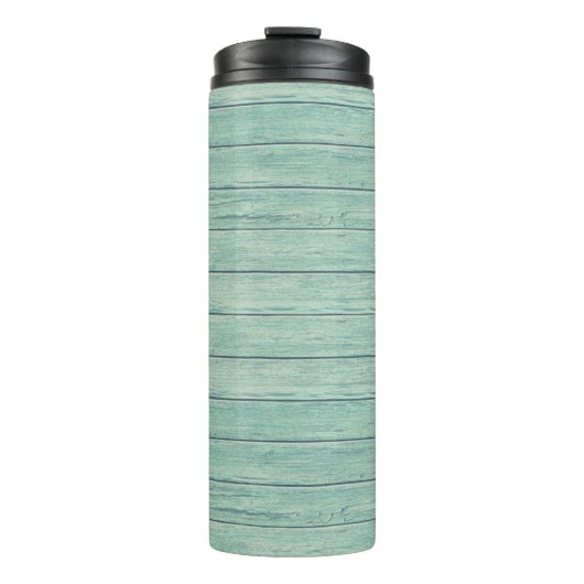 Driftwood Beach Design Thermal Tumbler. Jade Thermosbecher (Vorderseite)