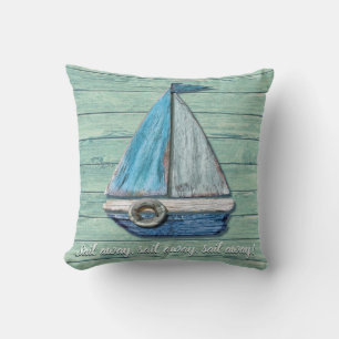 Driftwood Beach Design Yacht Kissen. Kissen