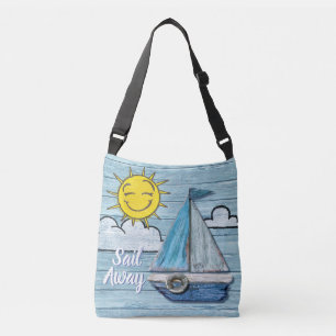 Driftwood Beach Design Yacht Kreuzkörpertasche. Tragetaschen Mit Langen Trägern