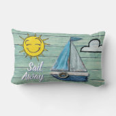 Driftwood Beach Design Yacht Lumbar Kissen. Lendenkissen (Rückseite)