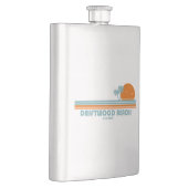 Driftwood Beach Georgia Sun Palm Trees Flachmann (Rechts)