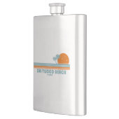 Driftwood Beach Georgia Sun Palm Trees Flachmann (Links)