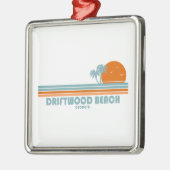Driftwood Beach Georgia Sun Palm Trees Ornament Aus Metall (Links)