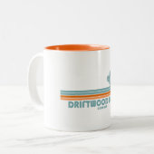 Driftwood Beach Georgia Sun Palm Trees Zweifarbige Tasse (Vorderseite Links)