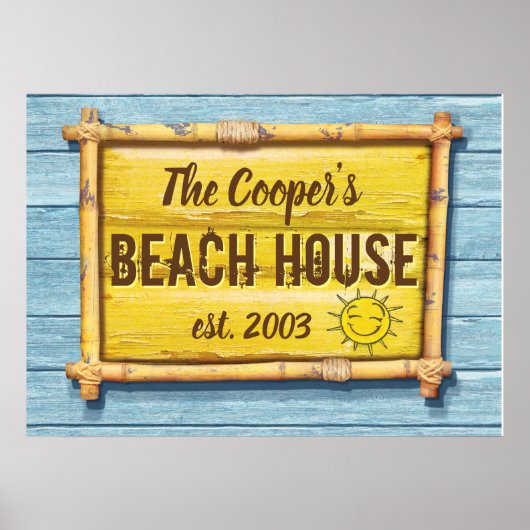 Driftwood Beach House - Familienzeichen 2 Poster (Vorne)