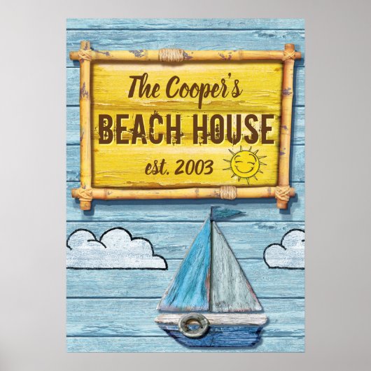 Driftwood Beach House - Familienzeichen Poster (Vorne)