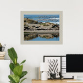Driftwood Beach & River Isaiah 41:10 Print Poster (Heimbüro)