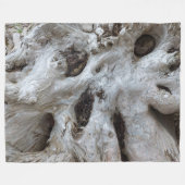 Driftwood Burl Abstrakt Fleecedecke (Vorderseite (Horizontal))