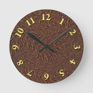Driftwood-Camouflage Runde Wanduhr