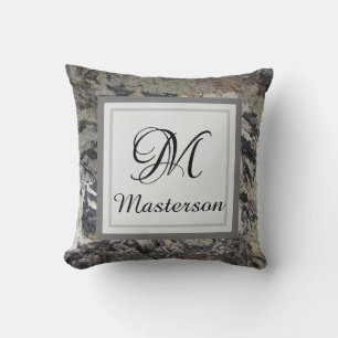 Driftwood Foto Abstrakt Nature Foto Monogram Kissen