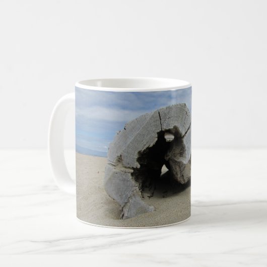 Driftwood-Foto West Coast Pacific Beach Kaffeetasse (Vorderseite Links)