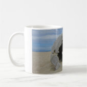Driftwood-Foto West Coast Pacific Beach Kaffeetasse (Links)