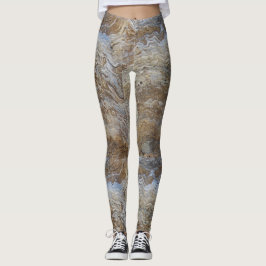 Driftwood Gran Foto Brown White Rustic Woodgrain Leggings