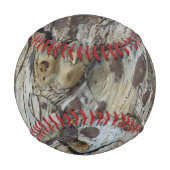 Driftwood Gran Pattern Foto Rustikales Holzkorn Baseball (Vorderseite)