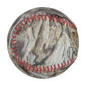 Driftwood Gran Pattern Foto Rustikales Holzkorn Baseball (Vorderseite Links)