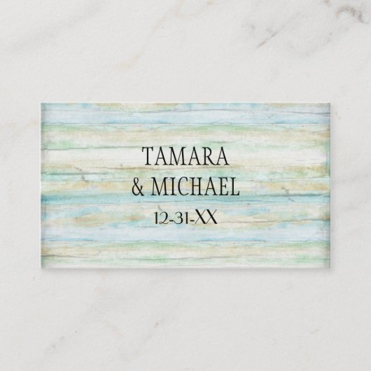 Driftwood Holzbrett Strand Ozean Stil Platzkarte (Vorderseite)