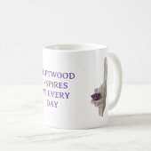 DRIFTWOOD INSPIRES ME EVERY DAY. COFFEE MUG KAFFEETASSE (VorderseiteRechts)