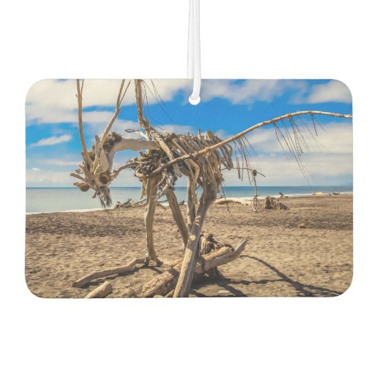 Driftwood-Kunstwerk am Hokitika Beach, Neuseeland Autolufterfrischer (Vorderseite)