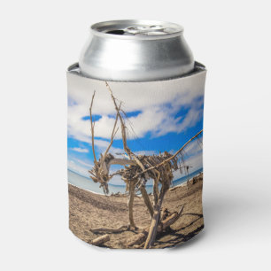 Driftwood-Kunstwerk am Hokitika Beach, Neuseeland Dosenkühler