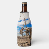 Driftwood-Kunstwerk am Hokitika Beach, Neuseeland Flaschenkühler (Flaschenvorderseite)