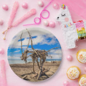 Driftwood-Kunstwerk am Hokitika Beach, Neuseeland Pappteller (Party)