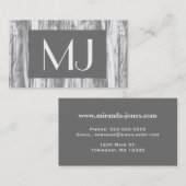 Driftwood-Muster - grau/grau/weiß Visitenkarte (Vorne/Hinten)