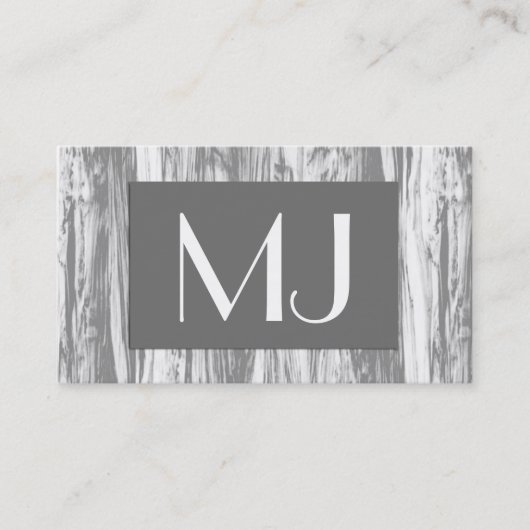 Driftwood-Muster - grau/grau/weiß Visitenkarte (Vorderseite)