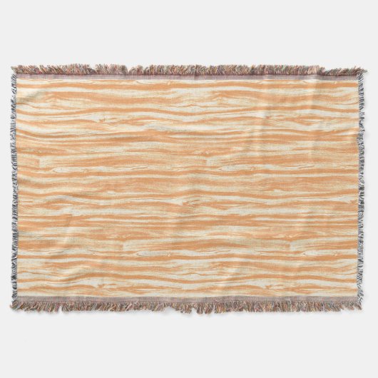 Driftwood-Muster - hellorange und creme Decke (Vorderseite)