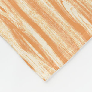 Driftwood-Muster - hellorange und creme Fleecedecke
