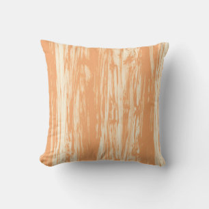 Driftwood-Muster - hellorange und creme Kissen
