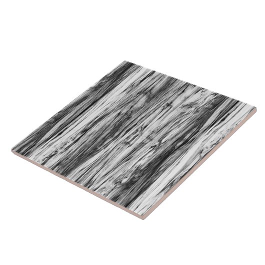 Driftwood-Muster - schwarz, weiß und grau Fliese (Seite)