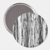 Driftwood-Muster - schwarz, weiß und grau Magnet (Vorderseite/Rückseite)