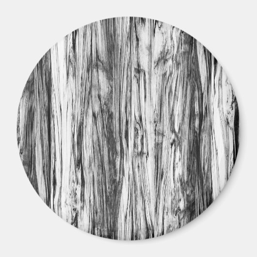 Driftwood-Muster - schwarz, weiß und grau Magnet (Vorne)