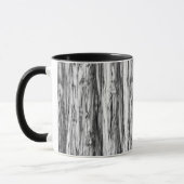 Driftwood-Muster - schwarz, weiß und grau Tasse (Links)