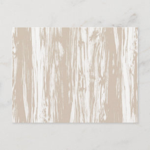 Driftwood-Muster - Taubbraun und Weiß Postkarte