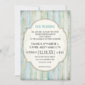 Driftwood Ocean Beach Coastal Seashore Hochzeit Einladung (Vorderseite)