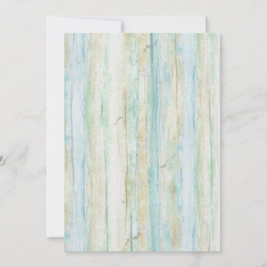 Driftwood Ocean Beach Coastal Seashore Hochzeit Einladung (Rückseite)