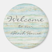 Driftwood Ocean Beach House Coastal Seashore Magnet (Vorne)