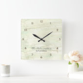 Driftwood Ocean Beach House Coastal Seashore Quadratische Wanduhr (Zuhause)