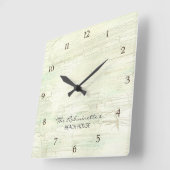 Driftwood Ocean Beach House Coastal Seashore Quadratische Wanduhr (Winkel)