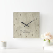 Driftwood Ocean Beach House Coastal Seashore Quadratische Wanduhr (Zuhause)