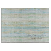 Driftwood Ocean Beach House Coastal Seashore Schneidebrett (Vorderseite)