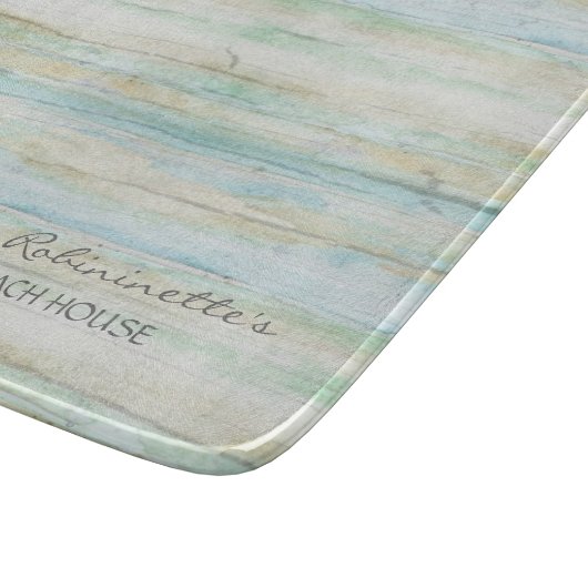 Driftwood Ocean Beach House Coastal Seashore Schneidebrett (Ecke)