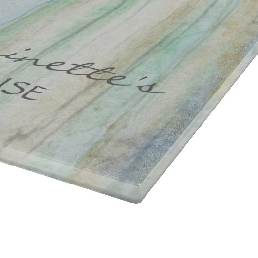 Driftwood Ocean Beach House Coastal Shore Schneidebrett (Ecke)