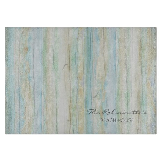 Driftwood Ocean Beach House Küste Seashoredriftw Schneidebrett (Vorderseite)