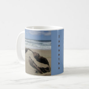 Driftwood Sand Ocean Pacific Coast Beach Kaffeetasse