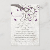 Driftwood Tree Lila Leaf Swirl Unterkünfte Begleitkarte (Vorderseite)