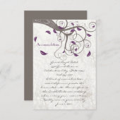 Driftwood Tree Lila Leaf Swirl Unterkünfte Begleitkarte (Vorne/Hinten)